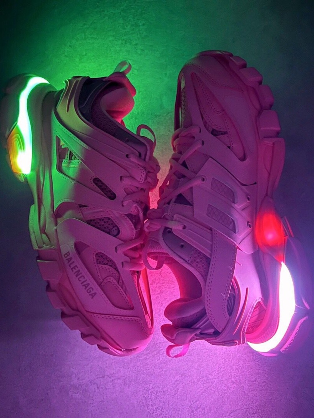 Balenciaga Track Men Pink LED Trail Sneakers